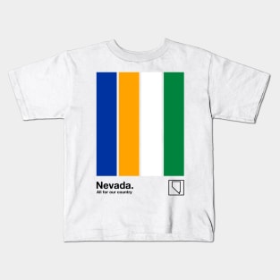 Nevada // Original Minimalist Artwork Poster Design Kids T-Shirt